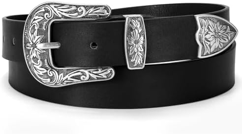 Beltiscool Silver Star Grommets Studded Leather Jean Belt  display picture 1