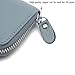 YOUNA Credit Card Wallet, RFID Blocking Genuine Leather Credit Card Holder for Women Light Blue