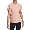 adidas Performance DZ2478 ACE3 Damen Shirt mit grossem Logodruck am Rücken Rundhals Kurzarm, Groesse 48, apricot