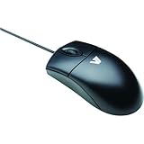 V7 Standard Full size 3 Button PS2 Optical Mouse with Scroll Wheel for Desktop and Notebooks (M30P20-7N) - Black