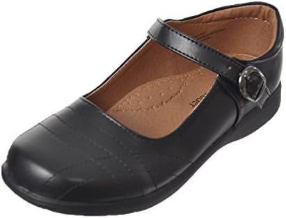 School Rider Girls' "Graphite" Mary Janes - black, 3 youth