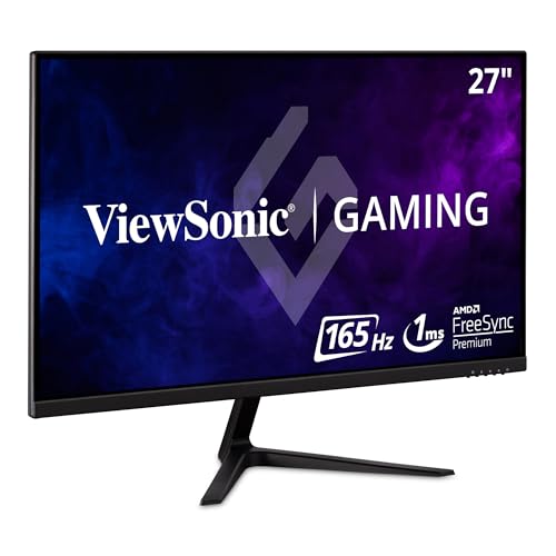 Viewsonic VX2718-P-MHD 68,6 cm (27 Zoll) Gaming Monitor (Full-HD, Adaptive Sync, 1 ms, 165 Hz, HDMI, DP, geringer Input Lag, Lautsprecher) Schwarz