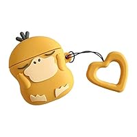 Honqaour Headset Duck Protective Case Soft Silicone Cartoon Fairy Pattern Shockproof Cover Skin Protector with Lanyard for Headest 1/2 Charging Box Accessories