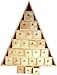 Wood Advent Tree Featuring 24 Removable Box Drawers -Ready to Paint Unfinished