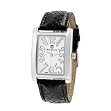 SILILUN Men Women Watch Vintage PU Band Quartz Analog Dress Wrist watch (rectangle black, M)
