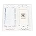 RiteAV Mesh Brush Coax Cable TV Wall Plate Dual 2 Gang Decorative White