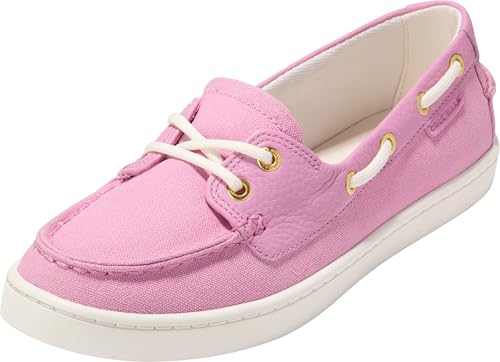 Cole Haan Women's Nantucket Boat Shoes, Moonlight Mauve Canvas, 8-B US