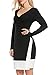ACEVOG Women's Deep V Neck Long Sleeve Faux A Line Wrap Dress