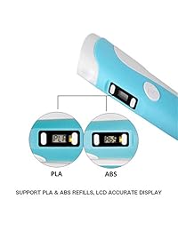 ThreeMay   Bolígrafo 3D con pantalla LED para niños y adultos, color azul