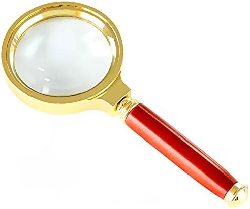 Smileto Retro Design mini Handheld 60mm 5X Magnifier Magnifying Glass Loupe for Reading, Low Vision, Inspection, Craft, Jewelry