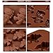 6 Pack Silicone Baking Molds, Dinosaur Mold Forest Theme Animal Mould with Shape of Dinosaur,Bear,Lion,Bee,Butterfly Etc, Food Grade Kid Molds for Cake Candy Chocolate Jelly Ice Cube Small Soap Making