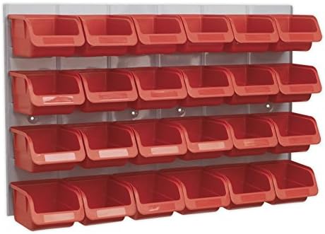 Sealey Tps130 Bin And Panel Combination 24 Bins - Red