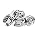 INJORA RC Rims 4pcs 2.2inch Beadlock Wheels Hub for 1/10 RC Car Axial SCX10 RR10 AX10 Wraith 90056 90045 YETI 90026 90025 (Silver)