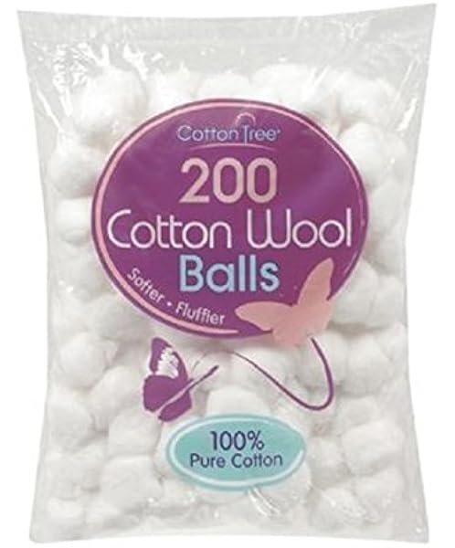 400 Cotton Wool Balls - 2 Packs of 200 by Cotton Tree: Amazon.es: Salud y cuidado personal