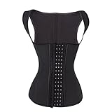 FeelinGirl Women's Latex Waist Trainer Corset Vest Underbust Waist Training Cincher