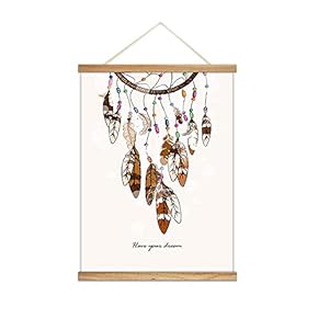 Hanging Poster Wooden Framed Dream Come True Theme Home Wall Canvas Prints Ready to Hang - 18"x24" inches