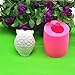 Rurah Round Owl Patterned Silicone Mold DIY Soap Cylindrical candle Model Making a cake Mould Cake Top Decoration