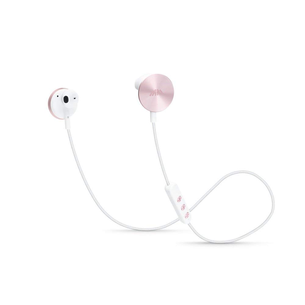 i.am+ BUTTONS Bluetooth Wireless Headphones (Rose Gold White)
