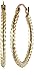 14k Yellow Gold Cable Hoop Earrings