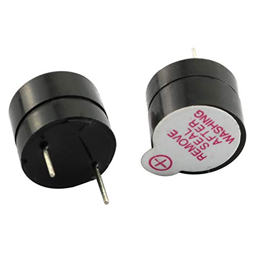 RuiLing 6-Pack 5V Micro Active Electromagnetic Buzzer Continous Beep Continuously Alarm Tone Active Piezo Buzzers for Computers Printers Electronic Components(Black) (6)