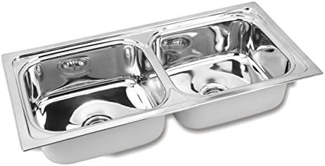Gargson Double Bowl Stainless Steel Sink (37 X 18 X 8 inches, Silver)