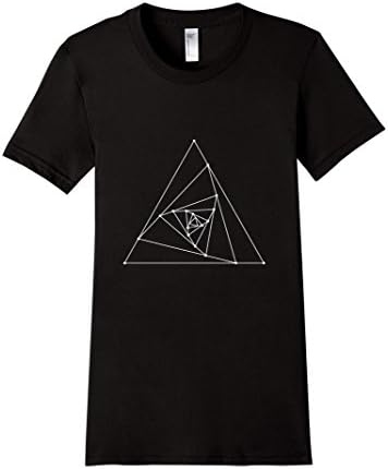 Women's Sacred Geometric Geometry Spiral Triangle Small Black