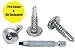 #10 x 3/4 Inch Self Tapping Sheet Metal Screws, Double Square #2 Head Bit Included, Cargo Trailer Self Tapping Screws, Exterior RV Skin Fasteners, Enclosed Trailer Repair Screws, 250 Pack