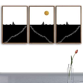 3 Piece Framed Canvas Wall Art for Living Room, Bedroom Nordic Simple Style Canvas Prints for Modern Home Decoration Ready to Hang - 16"x24"x3 Panels