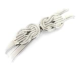Women Silver Leather Punk Chain Belt Elastic Leaf Shaped Skinny Belt Snap On Belt