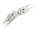 Women Silver Leather Punk Chain Belt Elastic Leaf Shaped Skinny Belt Snap On Belt
