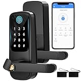Smart Door Lock with Handle,Fingerprint Door