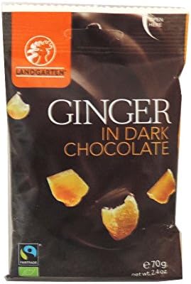 Landgarten - Ginger in Dark Chocolate - 70g (Case of 10)