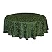Lenox Holly Damask Tablecloth, 60 by 84-Inch Oval, Green