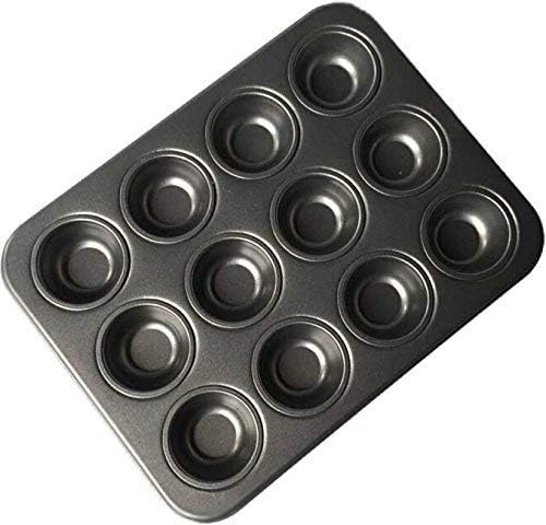 ALHUTAIB Carbon Coated Tin Bakeware 12 Cup Mini Cupcake Tray