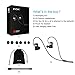 CCK Bluetooth Headphones Wireless Earbuds Sports Best Running Earphones Hi-Fi Stereo Noise Cancelling Sweatproof for Gym Workout Exercising in Ear Headsets Computer iPhone Android (Black), S,M,L