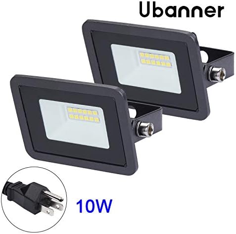 超薄型led投光器作業灯1度防水加工 フラッドライト 看板灯 集魚灯 駐車場灯 ナイター 船舶 改良版 2枚 昼光色 Ip68 10w