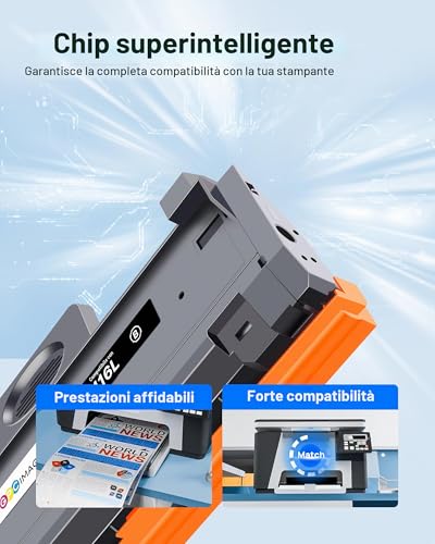 GPC Image MLT-D116L Compatible for Samsung MLT D116L D116S Toner Cartridges for Samsung Xpress M2675F M2885FW M2835DW M2825DW M2825ND M2675FN M2625D M2875FD M2875FW M2835 M2835 M2885 M2675 (Black, 2-Pack)