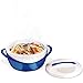 Pinnacle Large Insulated Casserole Dish with Lid 2.6 qt. Elegant Hot Pot Food Warmer/Cooler -Thermal Soup/Salad Serving Bowl Stainless Steel Hot Food Container – Best Gift Set for Moms –Holidays Blue