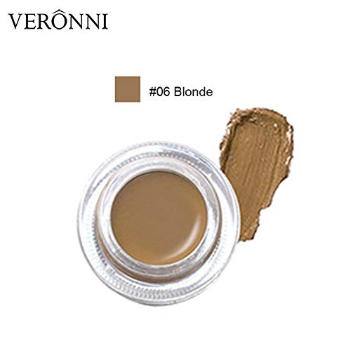 VERONNI Eyebrow Cream,Eyebrow Tint Long Lasting Waterproof Eyebrow Gel,Eyebrow Enhancers Pomade Smooth Brow Makeup 0.75oz (#06 Blonde)
