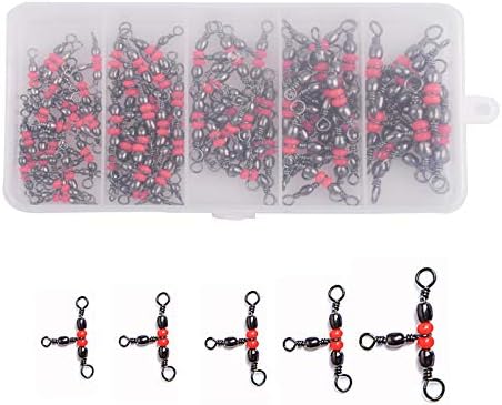 Silanon 高強度銅製合金 三又サルカン 仕掛け セット 赤い玉付き 三方サルカン 5