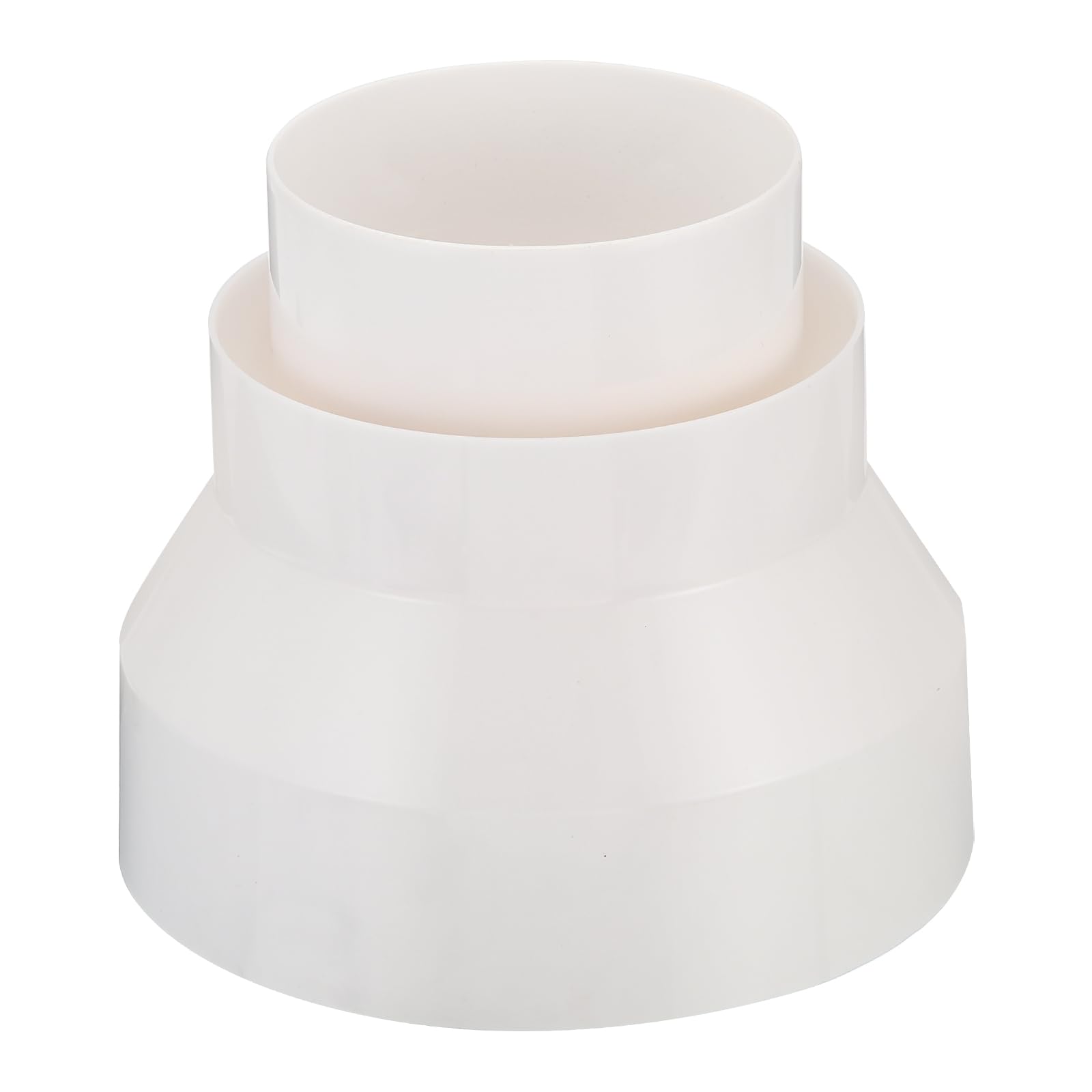 PATIKIL 6" to 4.5"/4" Duct Reducer, Duct Connector Ducting Inline Adapter Increaser ABS Plastic Vent for HVAC Heating Cooling Air Ventilation (150-110/100mm)