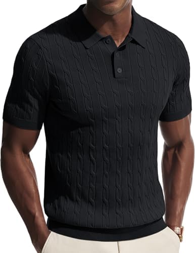 Polo Ralph Lauren Men Classic Fit Mesh Polo Shirt (Large, Black