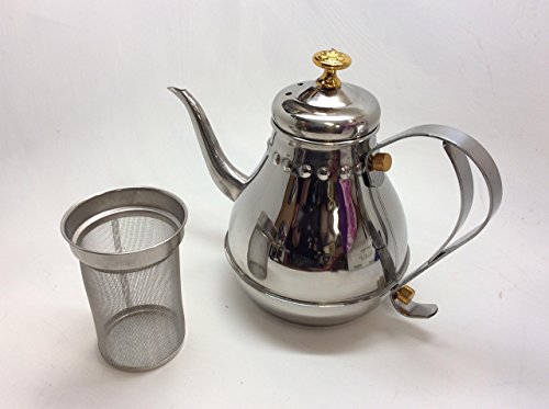 Music city tea stainess steel tea pot with infuser #21