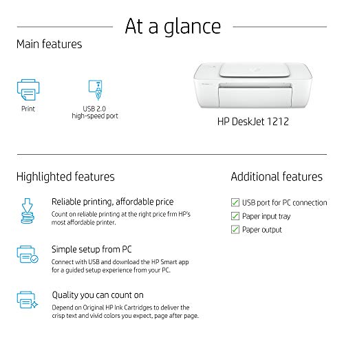 hp deskjet 1212 printer cartridge