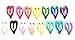 30 Pcs - Mix 15 Colors Love Heart Hair Snap Clip for Girl - Size 45 Mm X 25 Mm (Mix Bright and Pastel Tone)