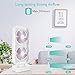 2020 New Portable Tower Fan, 10000mAh Cordless Oscillating Desk Fan with Dual Air Circulation System, 6-24H, Ultra Quiet Powerful Cooling Fan for Office, Home, Travel, Camping and Outdoor Activities
