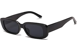JUSLINK Rectangle Sunglasses for Womens Trendy Retro Fashion 90s Sunglasses UV 400 Protection Square Frame Eyewear