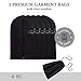 Garment Bags with Shoe Bag - Breathable Garment Bag Covers Set of 5 for Suit Carriers, Dresses, Linens, Storage or Travel - Suit Bag with Clear Window