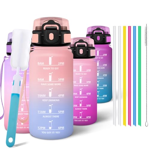 Motswedi BPA Free 500/1000ml Water Bottle with Straw, Reusable, Leakproof, Canteen for Gym, School, Yoga, Camping
