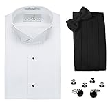Tuxedo Shirt, Cummerbund, Bow Tie, Cufflink & Studs Set